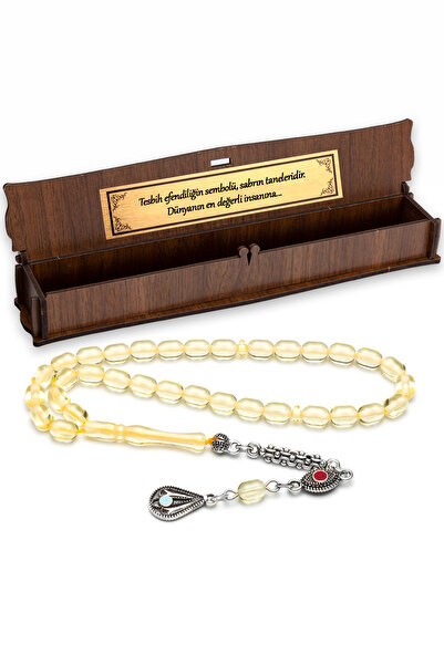 OTTOTESBİH Cadou pentru bărbați 5,5x7,5 mm mărgele de rugăciune din chihlimbar de dimensiuni minusculă Beirut