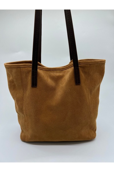 pionoi Tokyo Genuine Leather Suede Shoulder Bag - with Wallet, Tan (30*40Cmtek)