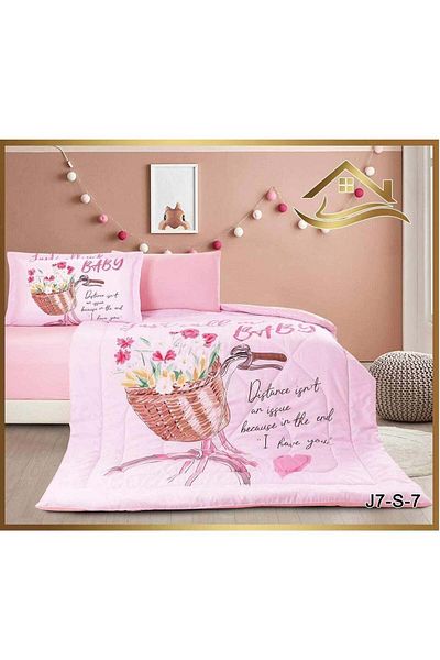 BabyCara 4-Piece Comforter Set Microfiber Fabric Complete Bedding Set