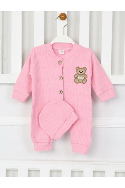 MİNİCEY BABY Hat 2-Piece Jumpsuit Long Sleeve Seasonal Jumpsuit 100% Cotton