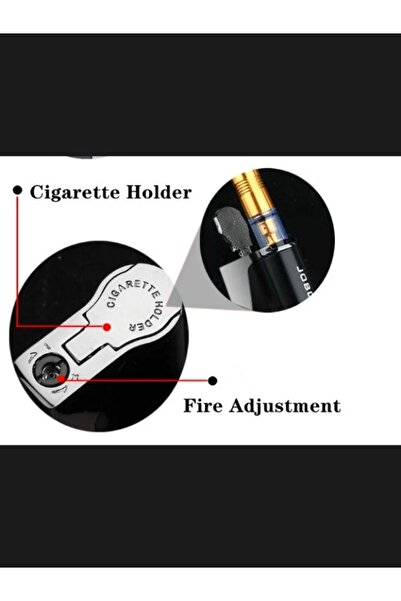 KdrElektronik Çift Fonksiyonlu Hazneli Jet Çakmak Gazlı Pürmüz Çakmak