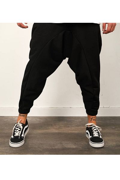 Superbluemexico Men's Black Bol Shalvar Pants