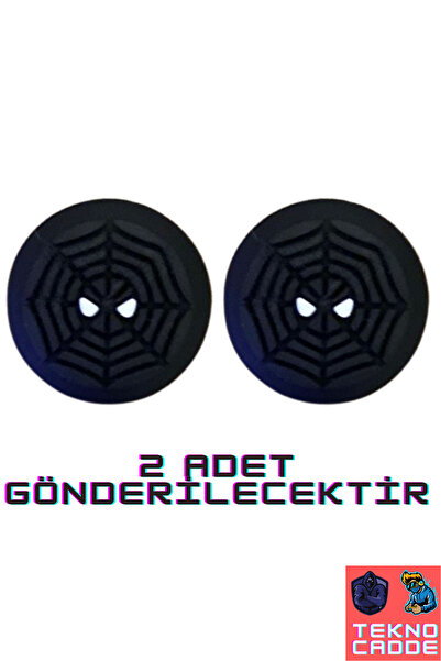 beboncool Ps4/Ps5/Ps3/Xbox Series X/Series S/ONEX/ONES/ONE Uyumlu Spiderman Siyah Analog Koruyucu Silikon PAD