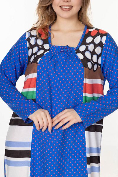 mervemoda Rochie de vară cu mânecă lungă pentru femei