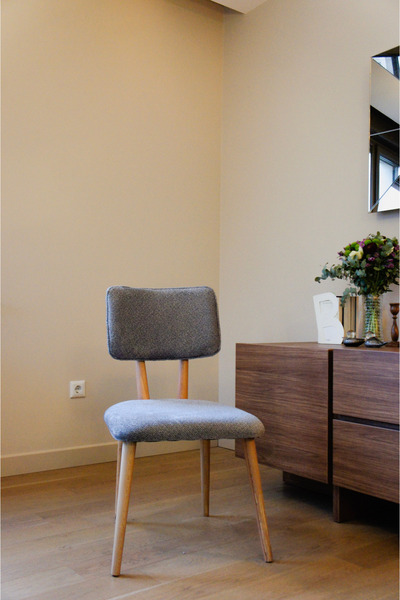 mavimobilya Polly Gri Ahşap Sandalye (1 ADET)