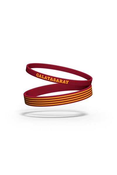 Galatasaray Licensed Yellow Red 2-Piece Bracelet Set - Gift Wooden Box