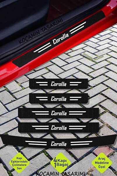 Kocamın Tasarımı Toyota Corolla Araç Kapı ve Bagaj Eşiği İçin Çizilmeye Dayan...