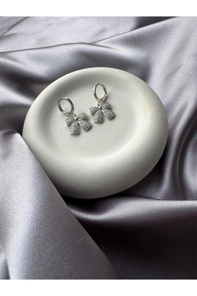 stainless steell Taşlı Fiyonk Küpe