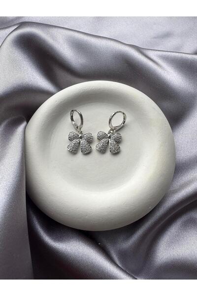 stainless steell Taşlı Fiyonk Küpe