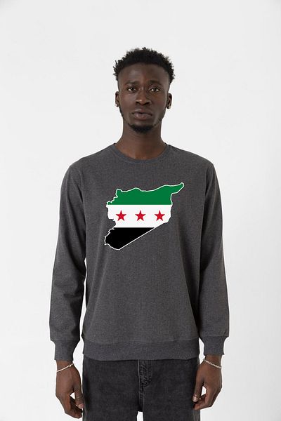 Tshirthane Ανδρικό φούτερ 2ip με νέα σημαία της Συρίας