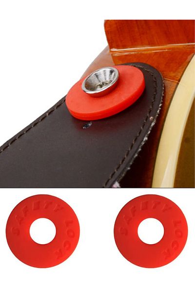 Alice Guitar Strap Booster - Guitar Strap Lock - 2Pcs Strap Locks - Arpeggio Arte - Red