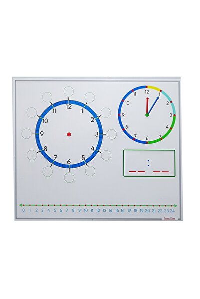 Green Class Mıknatıslı Yaz- Sil Saat Posteri