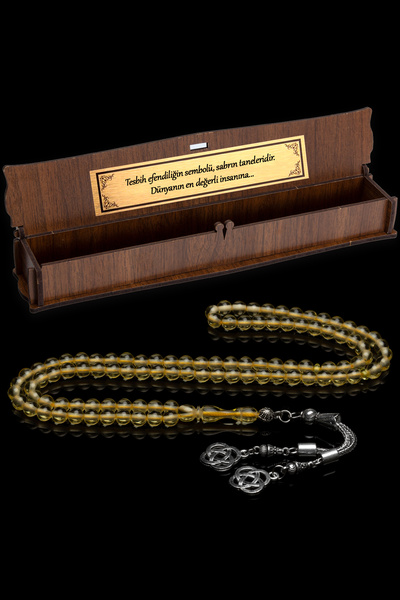 OTTOTESBİH Hediyelik Tesbih, 6mm Namaz Tesbihi, Beyrut Damla Kehribarı Tespih, 99luk Tespih