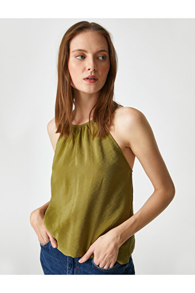 Koton Μοντάλ Μπλουζάκι με λαιμόκοψη