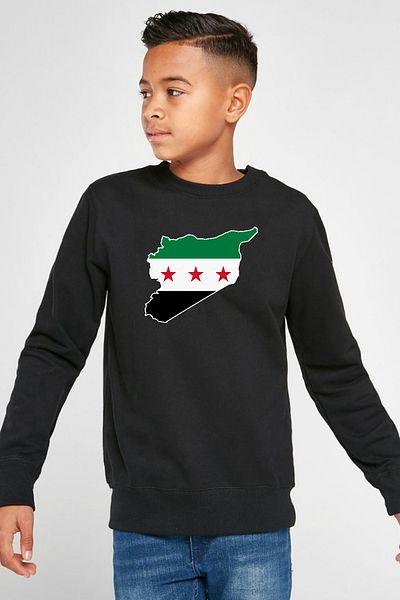 Tshirthane Детски суичър 2ip с ново знаме на Сирия