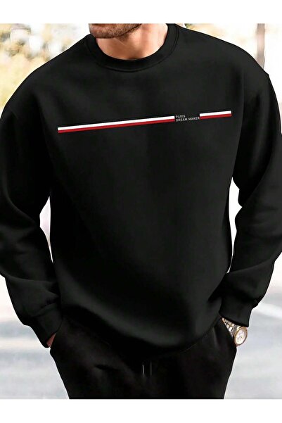 EVIus UNISEX Paris Dream Maker B cu imprimeu Confortabil și elegant Sweat tricou Ușor flexibil