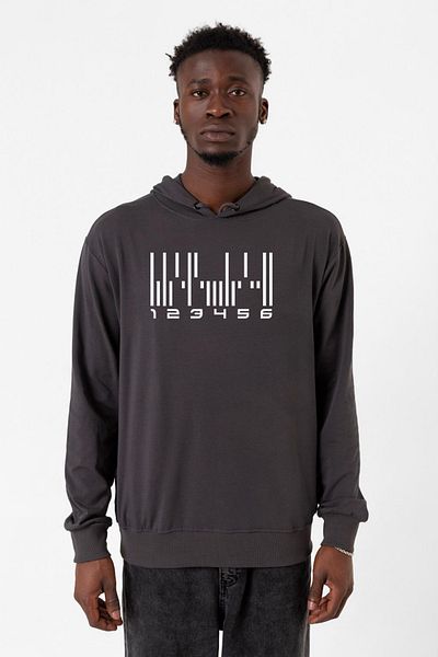 Tshirthane Ανδρικό μπλουζάκι με κουκούλα 2ip Smoked Dark Matter Android Barcode
