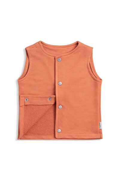 Zuppers Brick Colored Snap Cotton Baby Vest