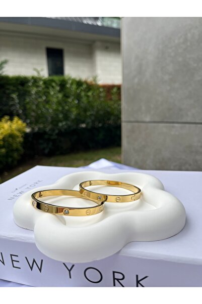 Be Accessories Carter Gold Çelik Kelepçe  Bileklik