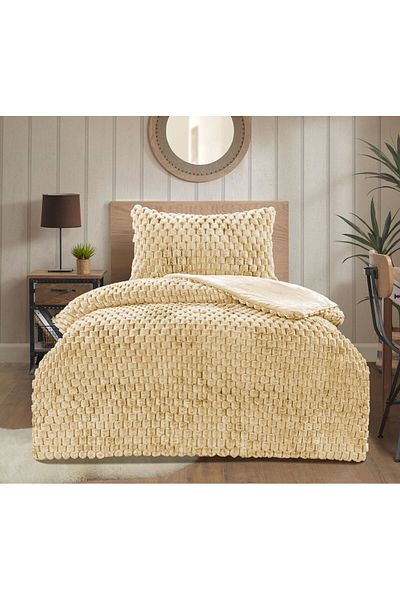 Bikaya Home Winter Tale Single Duvet Set, Rabbit Feather Duvet Set, 155X215 cm