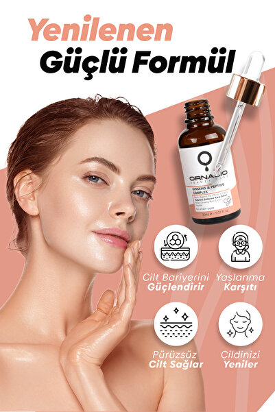 ornabio organik natural biyolojik GINSENG & PEPTIDE Yaşlanma Etkilerine Karşı Serum