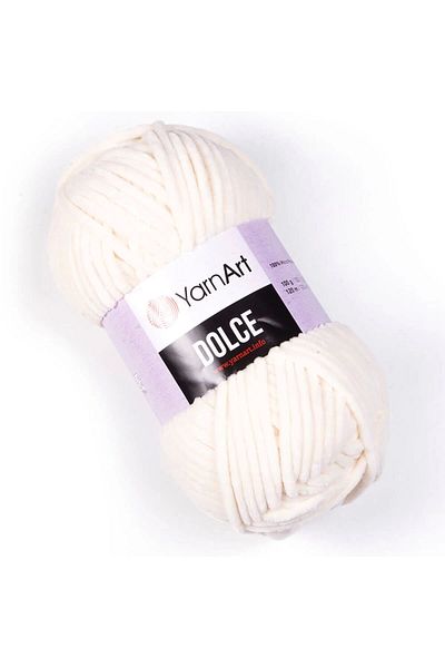 Yarnart Dolce 745 - Βρεφική κουβέρτα Ecru Velvet και πλεκτό Amigurumi