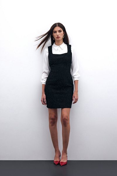 Sateen Rochie mini din tweed