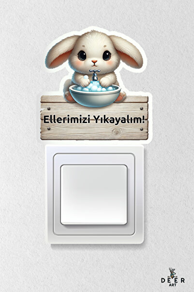 deer art Bebek ve Çocuklar İçin Uyarıcı & Öğretici Kapı-Priz-Duvar Etiket El ...