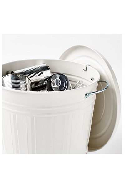 IKEA Κάδος απορριμμάτων White Knodd 16 λίτρων - Ατσάλι