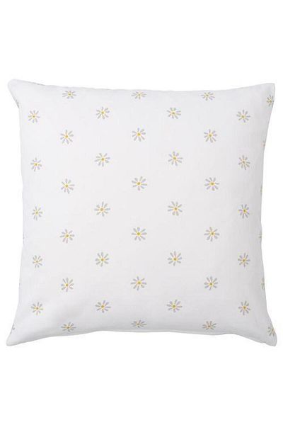 IKEA Husa de perna decorativa cu model margarete gri 50x50 cm fata dublu
