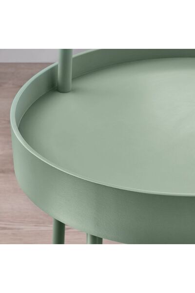 IKEA Çelik Yan Sehpa, Kulp dahil yükseklik: 78 cm  Yükseklik: 45 cm  Çap: 38 cm