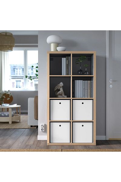 IKEA صندوق بغطاء بلاستيك KUGGIS، أبيض، 32x32x32 سم أبيض 1