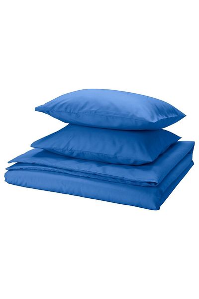IKEA Комплект двоен плик за завивка с сив цвят - 240x220/50x60 см, копринено мек