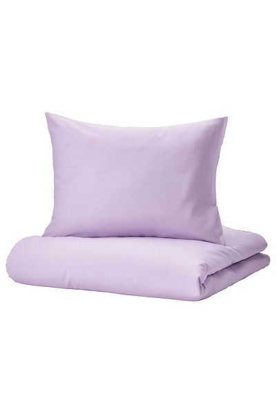 IKEA Комплект двойна завивка Nattsvarmare, люляк, 240X220/50X60 см без чаршафи