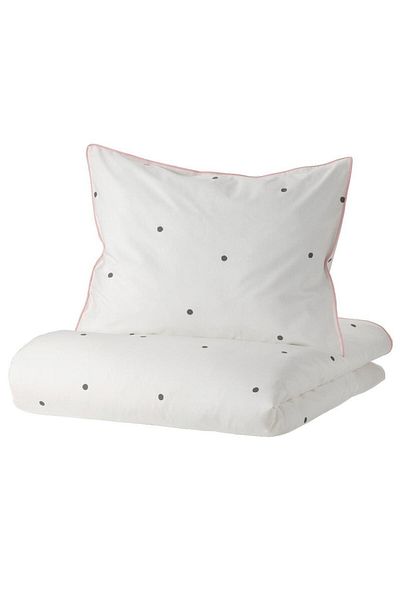IKEA Vankrets Single Duvet Cover Set, White, Children, Teenagers, Zippered