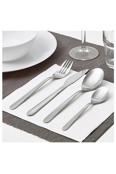IKEA Mopsıg Cutlery Set, Stainless Steel, 16 Pieces