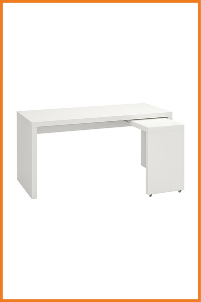 Alony Home Çalışma Masası Tekerlekli Açılabilir Yan Panel Sunta Bilgisayar De...
