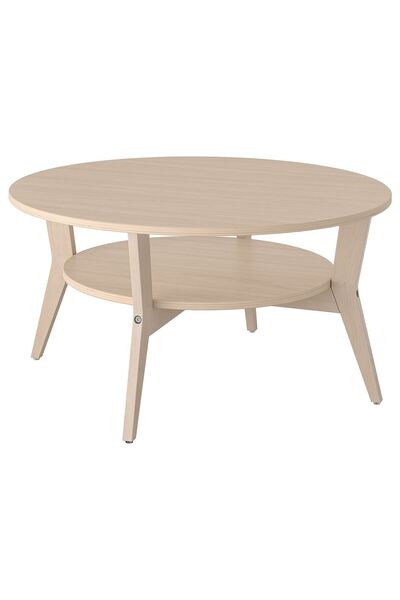 IKEA Orta Sehpa, Huş Ağacı, Çap: 80 cm Yükseklik: 42 cm