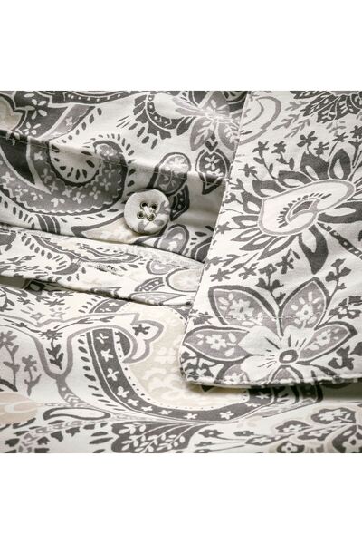 IKEA Pink-white Double Duvet Cover Set - 240x220/50x60 cm, 80% Cotton/20% Viscose/Rayon