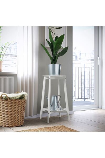 IKEA Çıkarılabilir tepsili çiçeklik, beyaz-gri, 71 cm