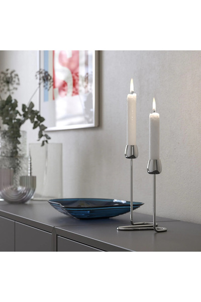 IKEA Şamdan Mumluk Paslanmaz Çelik Yükseklik: 20 Cm Uzunluk: 16.5 Cm Genişlik: 13 Cm