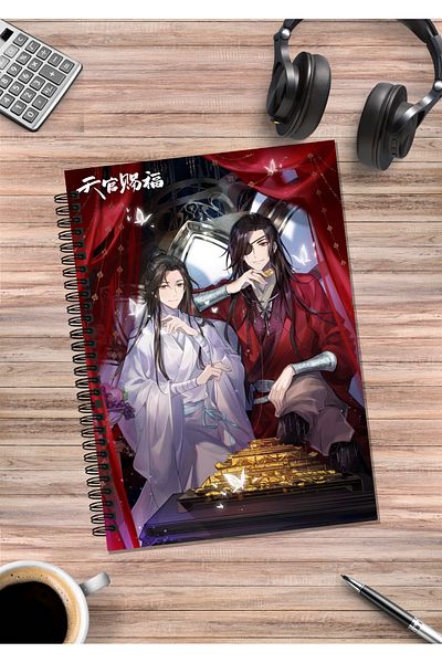 mertfigur دفتر ملاحظات حلزوني من Heaven Officials Blessing Anime مقاس A5 (50 ورقة)