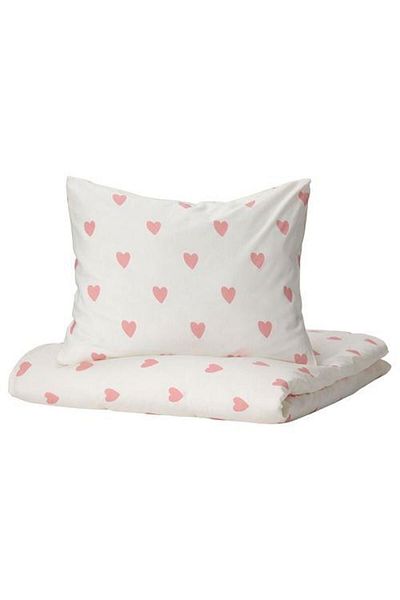 IKEA Children's Duvet Cover Set Single Heart 150x200/50x60 Cm Meridyendukkan Girl