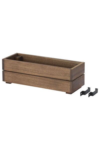 IKEA çiçeklik, akasya, 43x15 cm, Dış mekanda kullanmak için uygundur.