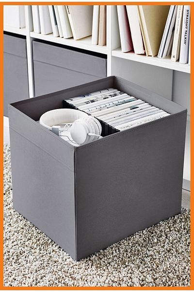 Alony Home Drena Box 33 X 38 X 33 Cm Polyester Dark Gray