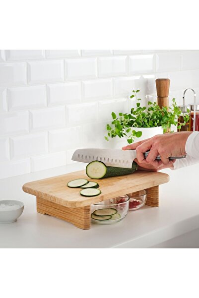IKEA لوح تقطيع قائم على سطح الطاولة بطول 35 سم من ايكيا لوح تقطيع من الخيزران