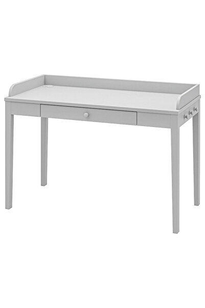 IKEA Açık Gri 122x60 Cm Çalışma Masası Masif Çam Ağacı