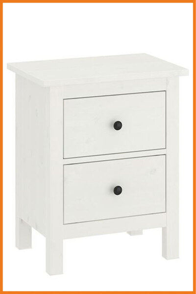 Alony Home Komodin Ahşap 2 Çekmeceli Vernikli Yatak Yanı Depolama Kullanışlı ...
