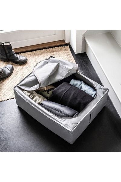 IKEA 65X53X19 cm Foldable Storage Box Trash Can Size Gray-Organizing Box
