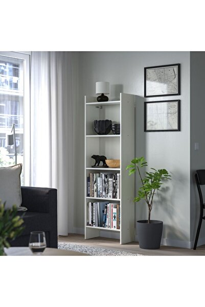 IKEA kitaplık, beyaz, 50x25x160 cm